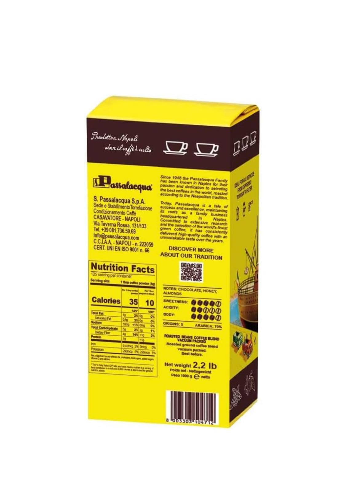 Passalacqua granos de café Cremador 1Kg