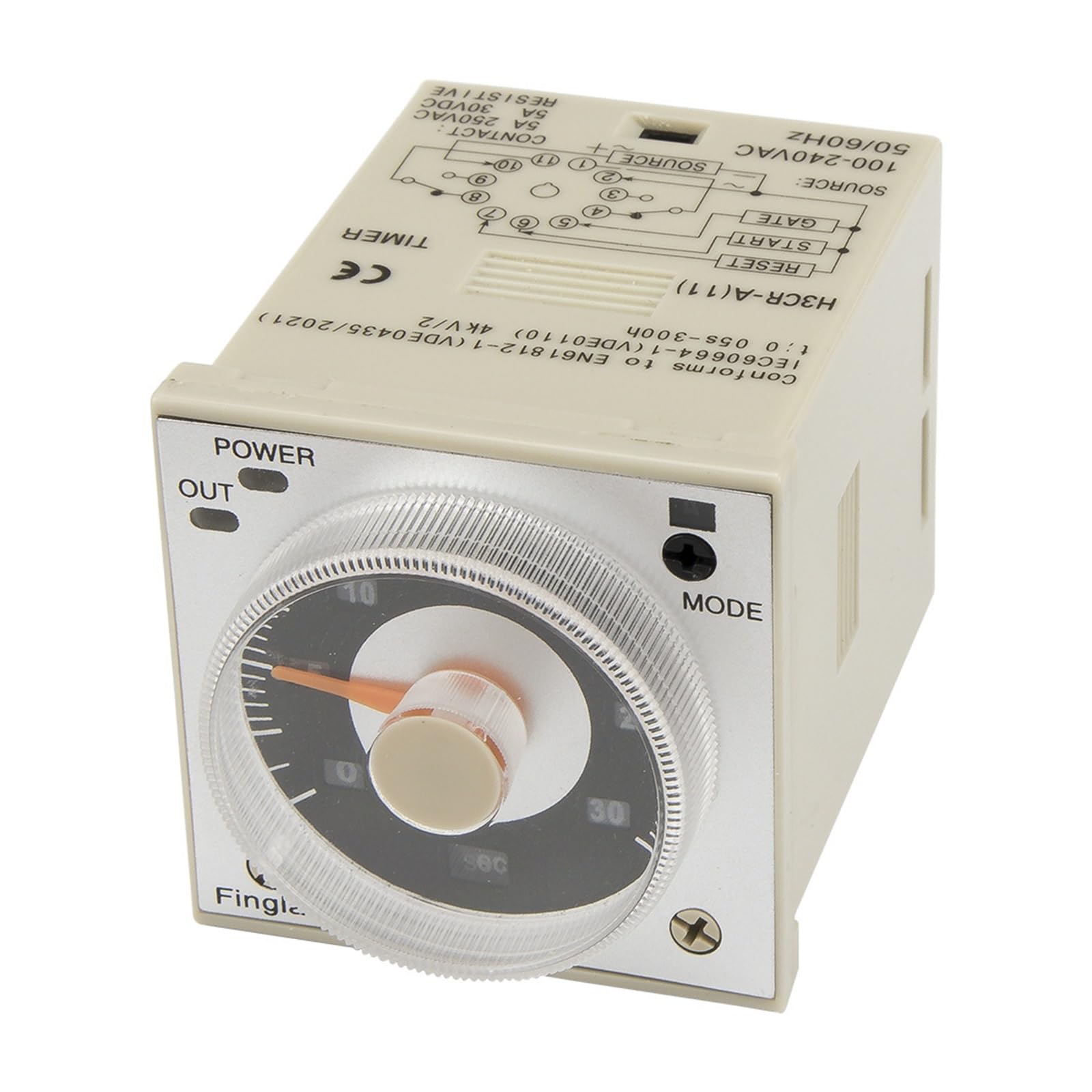 OSHZIKJII H3CR-A 11 pin time relay delay timer AC 100-240V DC 24V 12V(100-240VAC)