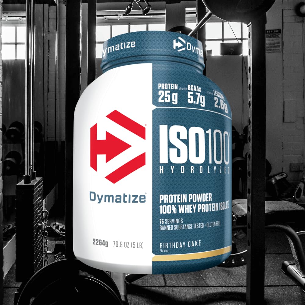 Dymatize ISO 100 Birthday Cake 2,2 kg - Molkenprotein-Hydrolysat + Isolat Pulver