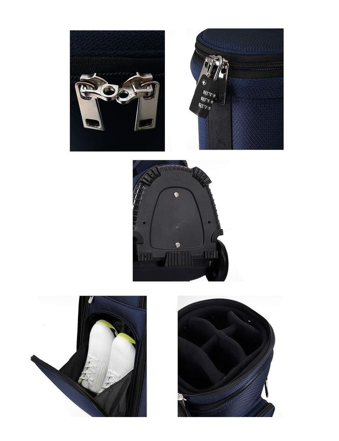 Indoor-Golf, Golftasche, tragbares großes Fassungsvermögen, mit Regentuch, mehrfarbige, einziehbare, stilvolle und langlebige Reisetasche for Golfschläger