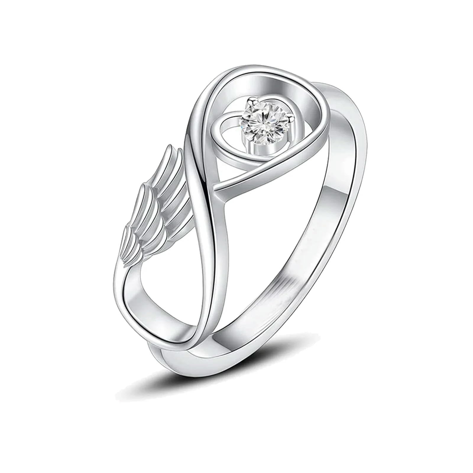 DOTUIARG Cremation Jewelry for Ashes Urn Ring for Women Cremation Ring for Ashes of Loved Ones（Size 6-10