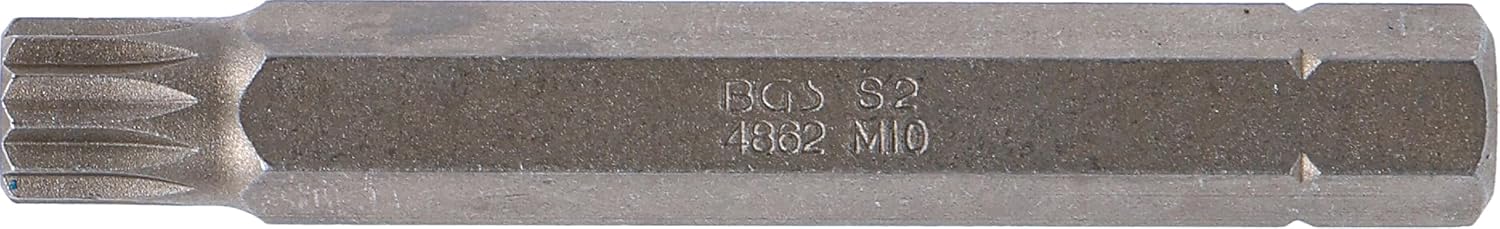 BGS 4862 | Bit | length 75 mm | 10 mm (3/8") Drive | Spline (for XZN) | M10