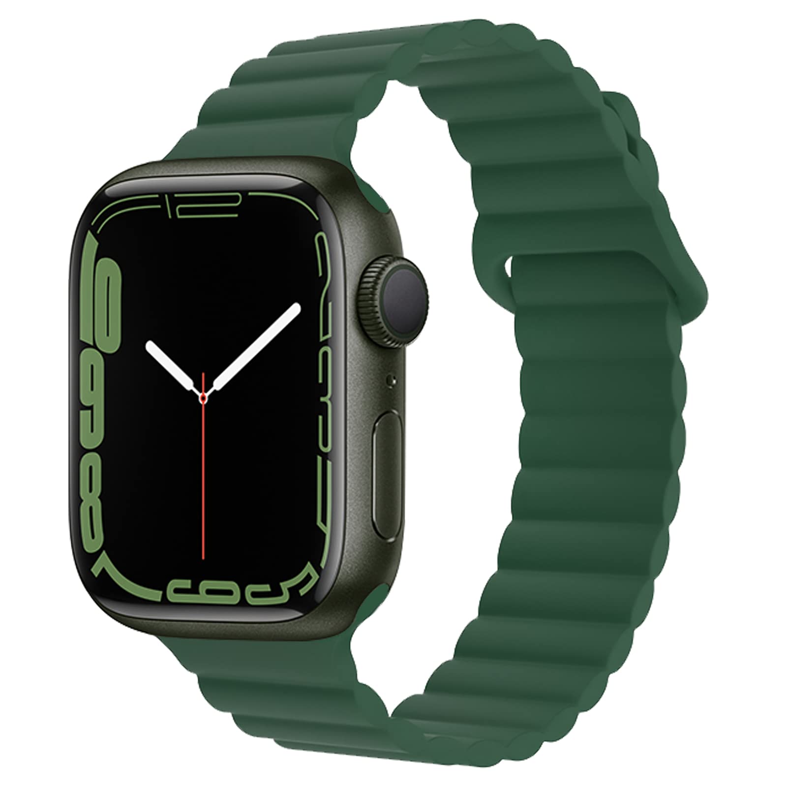 Compatible with Apple Watch Silicone Magnetic Band 38mm 40mm 41mm Soft Replacement Strap Adjustable Wristbands Compatible with iWatch SE & Series 7/6/5/4/3/2/1