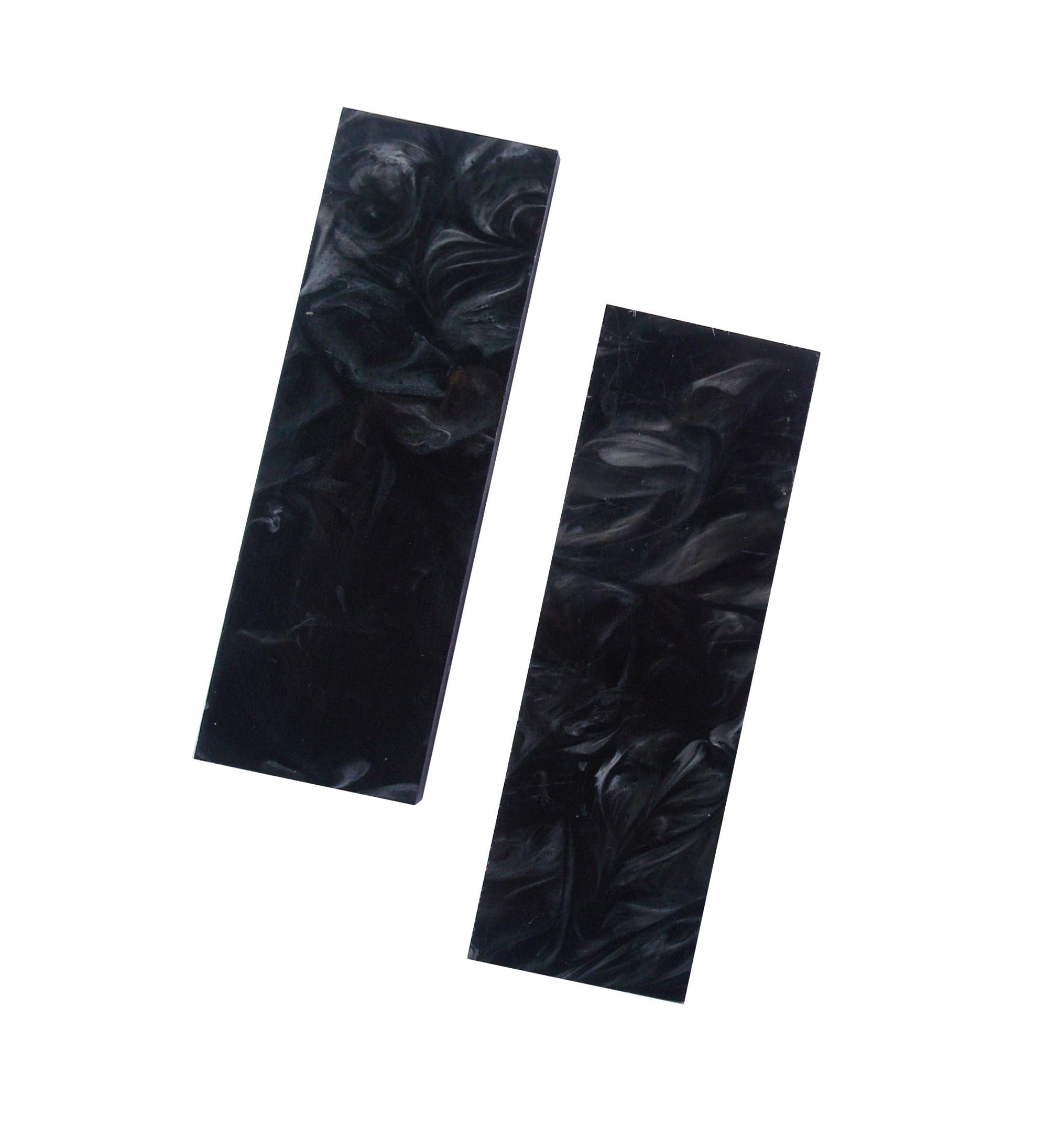 Messergriff Griffe Skalen, Acryl Inlace Griff Material, Messermacher Schwert DIY Platten, Pack von 2-teiligen (schwarz)