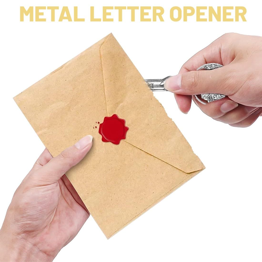 Ouvre-Lettres Rétro Coupe-enveloppe Léger Fait à la Main Poignée Acier Ouvre Lettre Couteau Fournitures Bureau