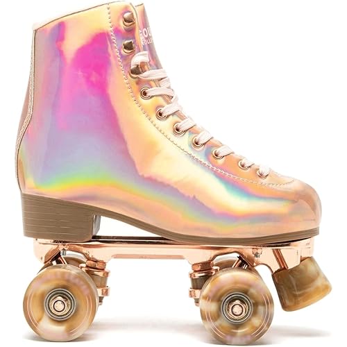 Goupsky Roller Skate Shoes for Women/Youth ,Retro 4 Wheels Quad Skates for Outdoor & Indoor