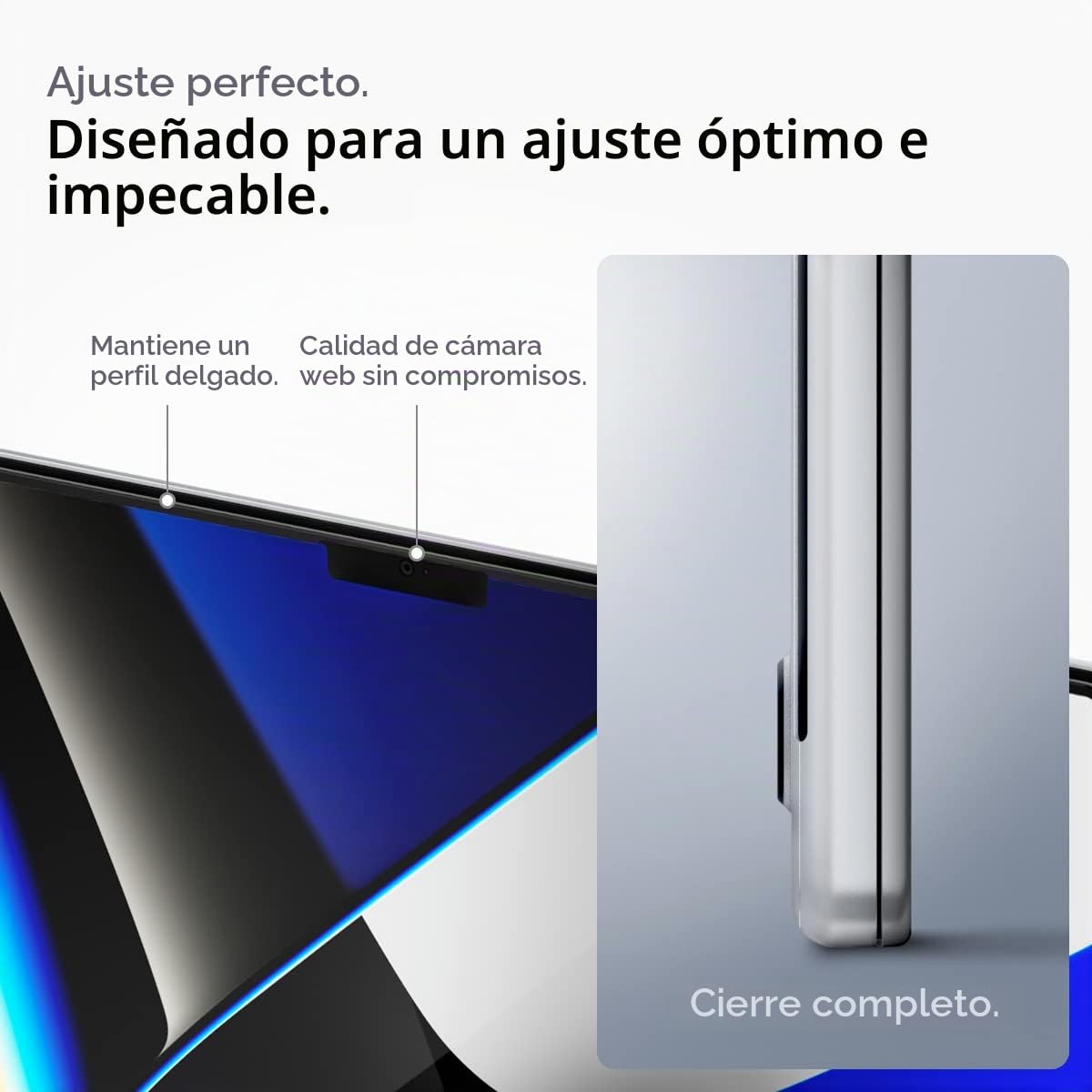 Spigen Glas.tR Slim Cobertura Completa Protector Pantalla para MacBook Pro 14 pulgadas (M5 Pro / M5 Max 2026 / M5 / M4-M1 series), 1 Unidad, Alta Definición, Dureza 9H