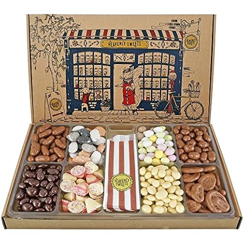 Chocolate Pick and Mix Gift Box 1.2KG - Retro Sweet Shop in a Box Gift Hamper - Birthday, Easter Mothers Day Gifts for Her Him - Heavenly Sweets Cover