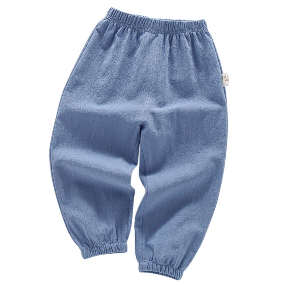 HahaNice Pantalones escolares de lino elástico para niños de 2 a 6 a 7 años