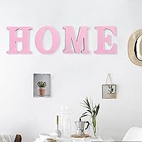 Vista 7 de AOCEAN Letras de madera rosa de 8 pulgadas, letras de madera sin terminar para decoración de pared, letras decorativas de pie en rodajas, decoración