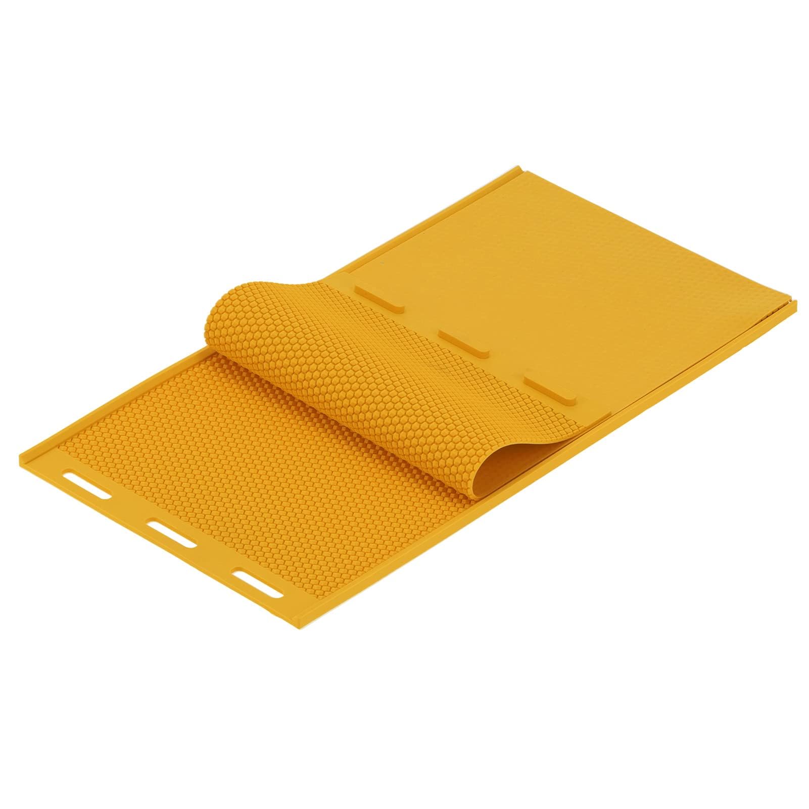 2 Pièces Moule de Feuille de Presse de Cire d'abeille, Moule de Feuille de Cire d'abeille de 5,4 Mm Moule de Cire d'abeille en Silicone Bricolage Feuilles de Base de Cire