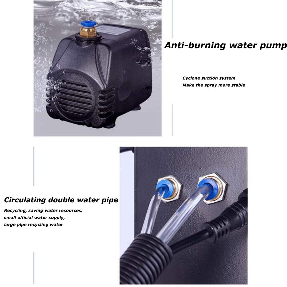 Ventilador de nebulización comercial de 26 pulgadas, ventilador de refrigeración de alta velocidad para exteriores con oscilación de 90°, 5 velocidades, sistema de nebulización centrífuga, bajo ruido