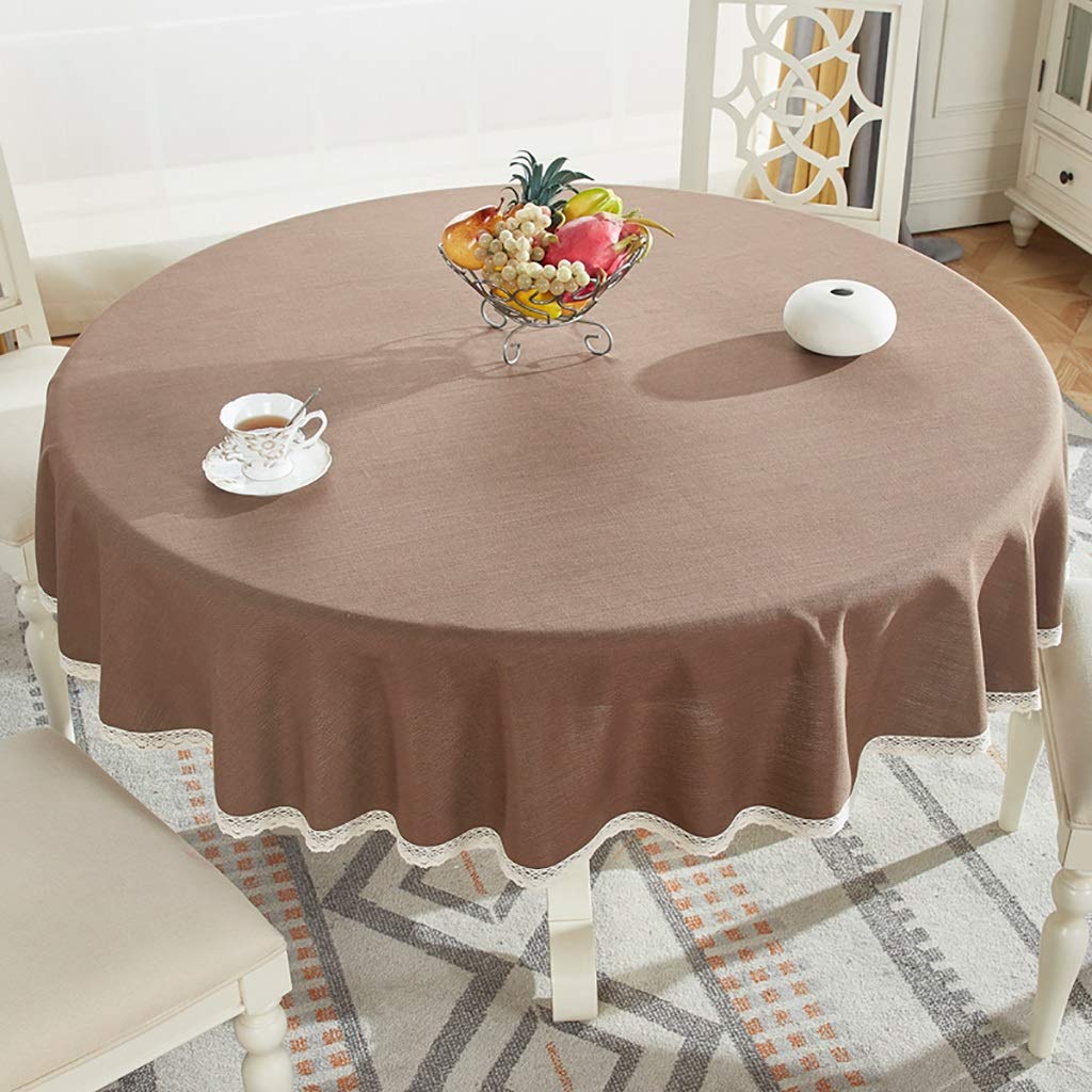 Nappe de cuisine ronde WENJUN en lin épais pour sublimer vos repas de famille