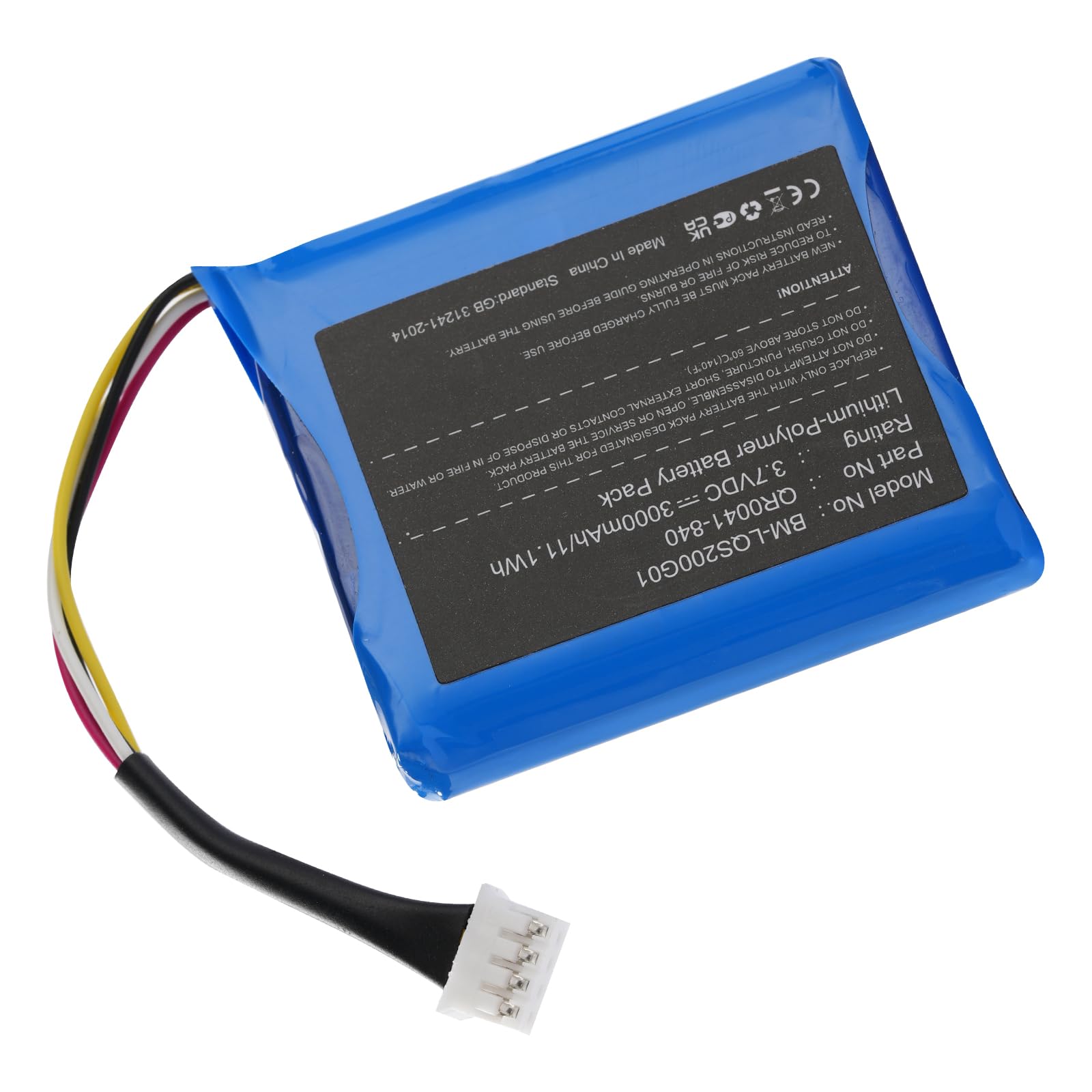 BCXY 3000mAh QR0041-840 Replacement Battery for Qolsys IQ Panel 2 IQ Panel 2 Plus Panel, IQ Panel 2 TOU ch Panel, QS9201, QS9202,QR0041-840, SP584646-1S2P, VT26