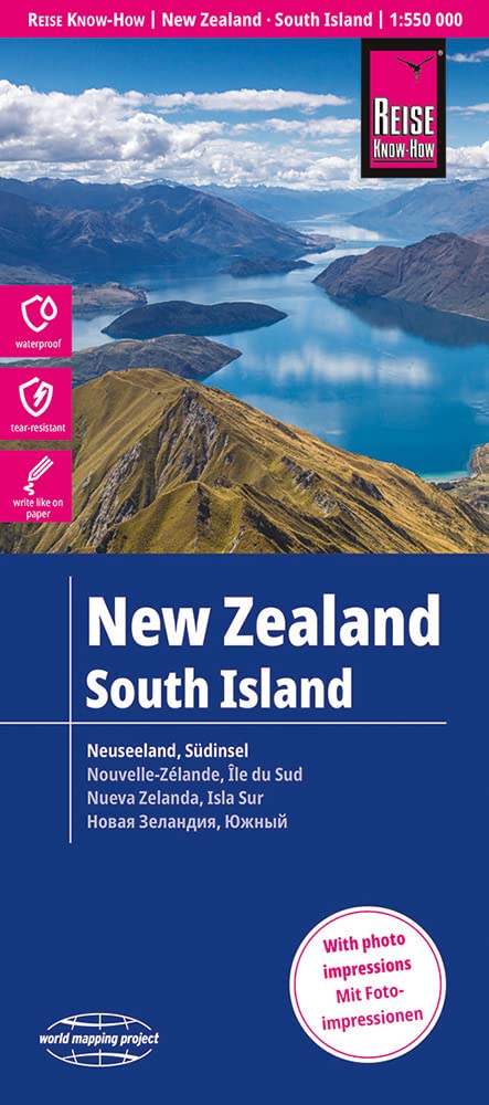 Reise Know-How Landkarte Neuseeland, Südinsel 1:550.000: world mapping project (New Zealand - South Island (1:550.000))