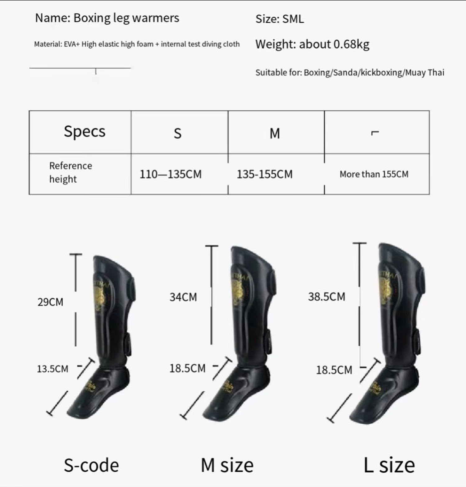 Paratibie Muay Thai, Parastinchi Da Boxe, Paratibie Kick Boxing Paratibie Muay Thai Shin Instep Protection Reggi Parastinchi Per Kickboxing, Allenamento, Sparring A,M