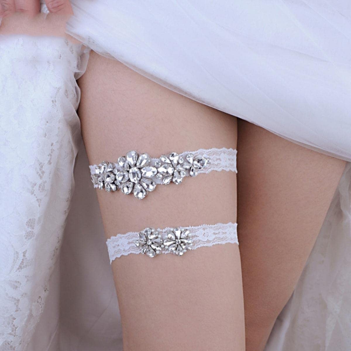 Dame jarretière Sexy Dentelle élastique Ceinture Jambes Anneau Harnais pour Femmes Mariage Fille Maison fête THS05 TH20-THS05 20 (THS45 20 B)