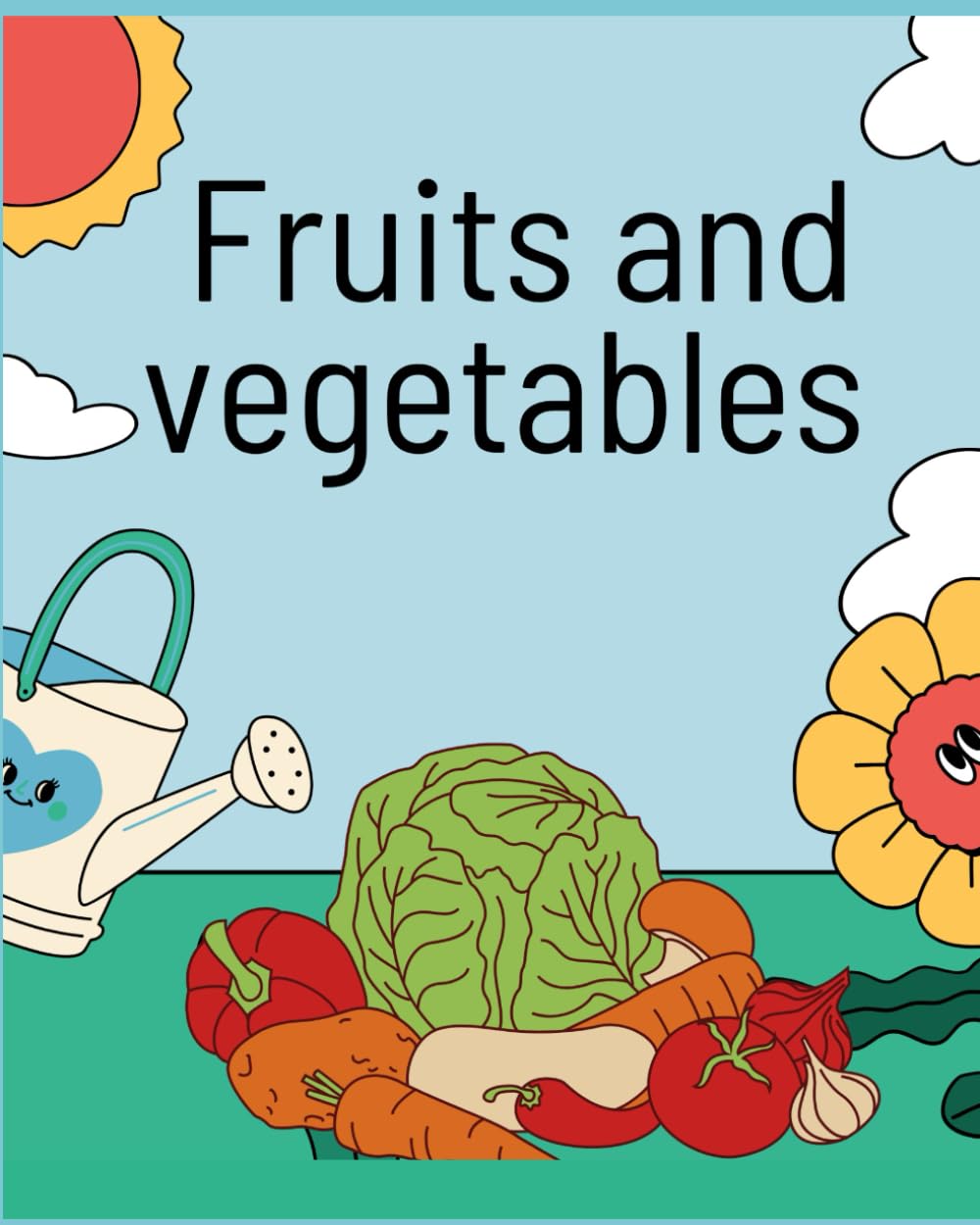 Fruits and vegetables: Basic English book