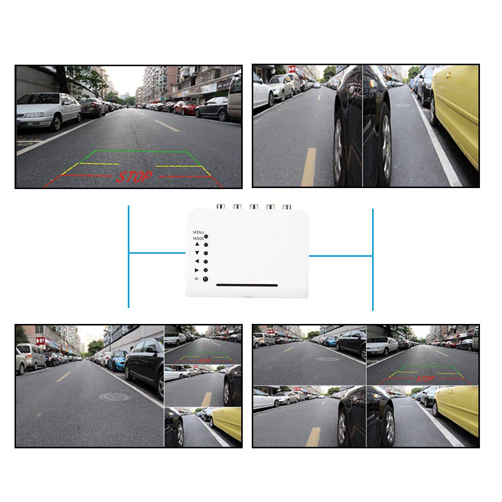Divisor cuádruple de vídeo CCTV Función de Apagado de Memoria Divisor de Pantalla con Adaptador Bnc (se requieren Instrucciones en inglés para enviarlas)