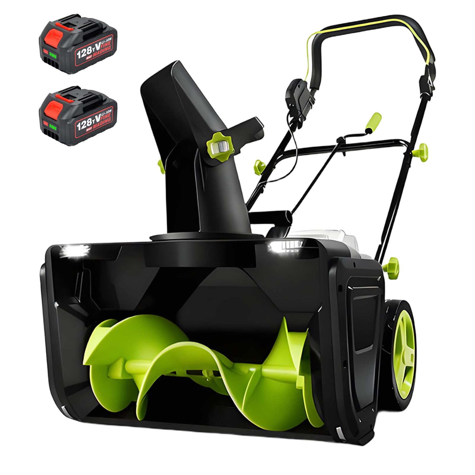 BANGBANGJI Souffleuse à Neige sans Fil 40 V, souffleuse à Neige électrique 3 500 W, Moteur sans balais, Largeur 50 cm, Profondeur 25 cm, portée 7,6 m, goulotte réglable à 180° et éclairage LED