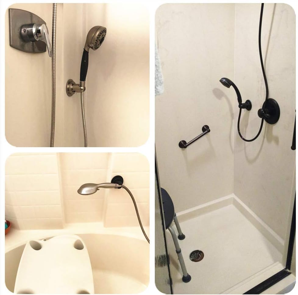 JiePai Suction Cup Shower Head Holder，Vacuum Suction Cup Hooks Bath Towel Holder Wall Towel Rack Organizer for Kitchen image 3