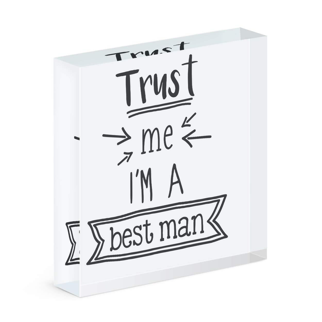 Meilleur Homme Cadre Photo Acrylique Gift Base pour Décoration de Bureau