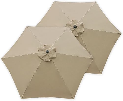 Sombrilla de patio de 9 pies de repuesto para 6 varillas (2 unidadespaquete)