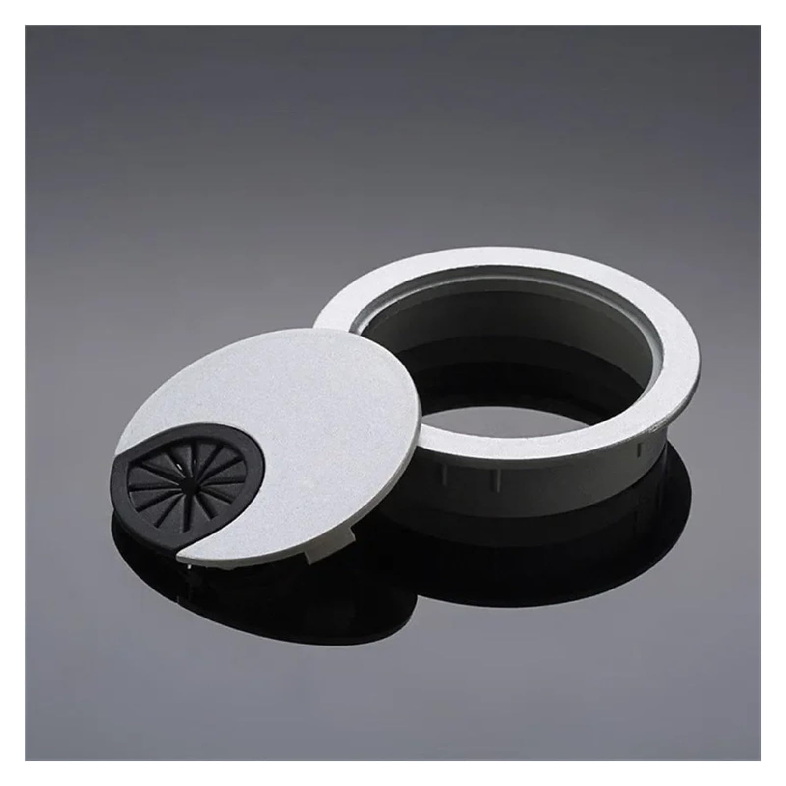 1-10 coperture per fori in lega di zinco, porta di uscita da 50/53/60/80 mm per tavolo computer scrivania PC, supporto per cavo rotondo (60 mm, 5 pezzi)