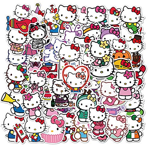 KT100 100Pcs Hello Kitty Stickers Pack Kitty White Theme Waterproof Sticker Decals For Laptop Water Bottle Skateboard Luggage Car Bumper Hello Kitty Stickers thumb #1