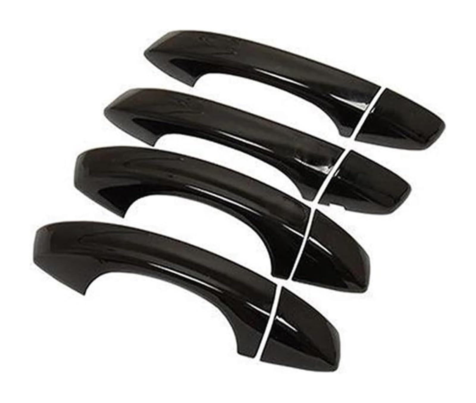 Hckclmbmzw Black B For Golf 7 Mk7 2013-2019 Gloss Black Smart Door Handle Cover Stickers Trim Car Protective Accessories Door Handle Cover(Black B)