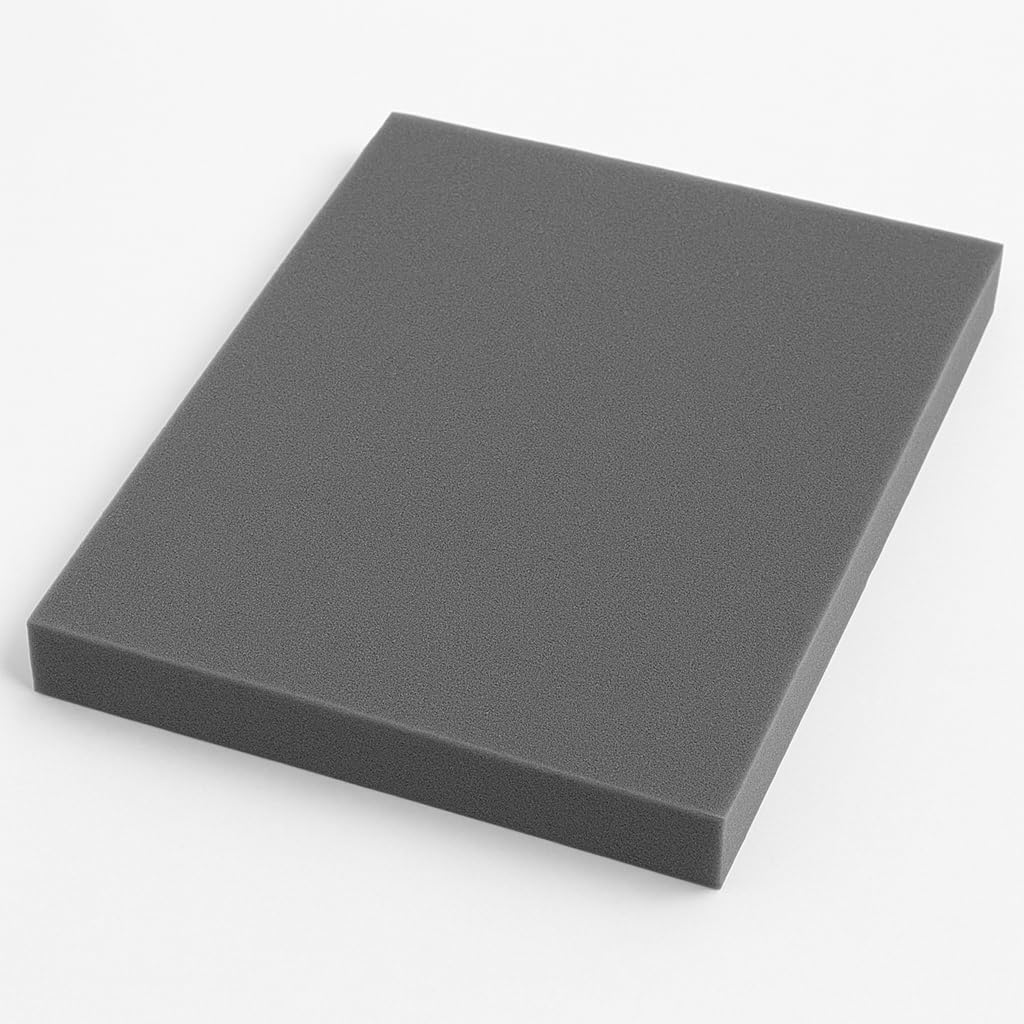 High Density Upholstery Grey Foam Sheet – Replacement Upholstery Foam for Sofas, Chairs, Benches, Seat Pads & Cushions | Firm Foam for Indoor & Outdoor Dining Chairs | Cut to Size (20" x 55" x 1")