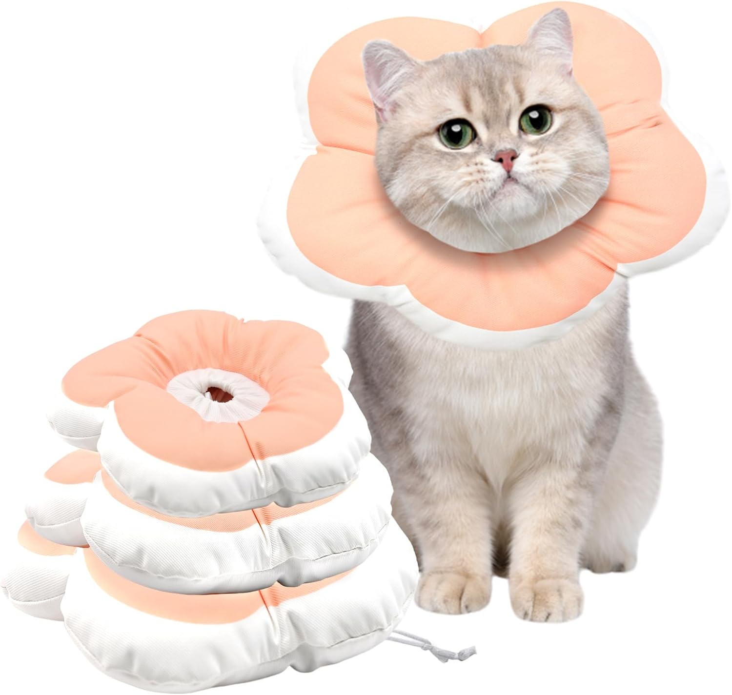 Adjustable Petal Cat Cone Collar Soft, Cute Waterproof