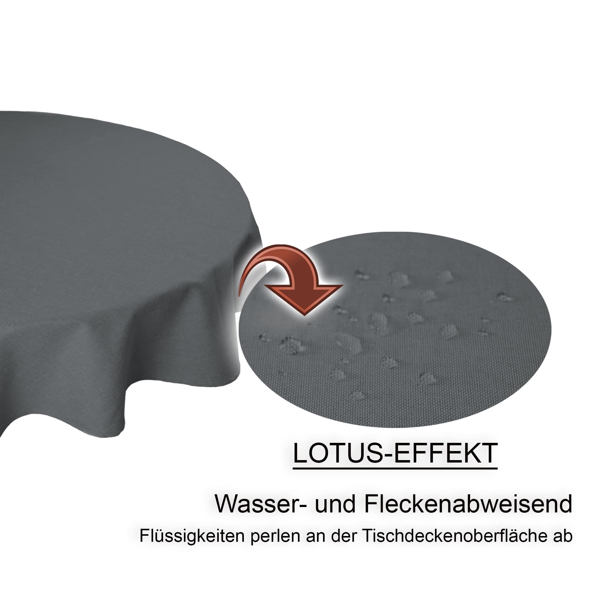 Unbekannt Tafelkleed 160x160 cm vierkant structuur linnenlook gecoat water- en vuilafstotend lotuseffect #1177 (bruin
