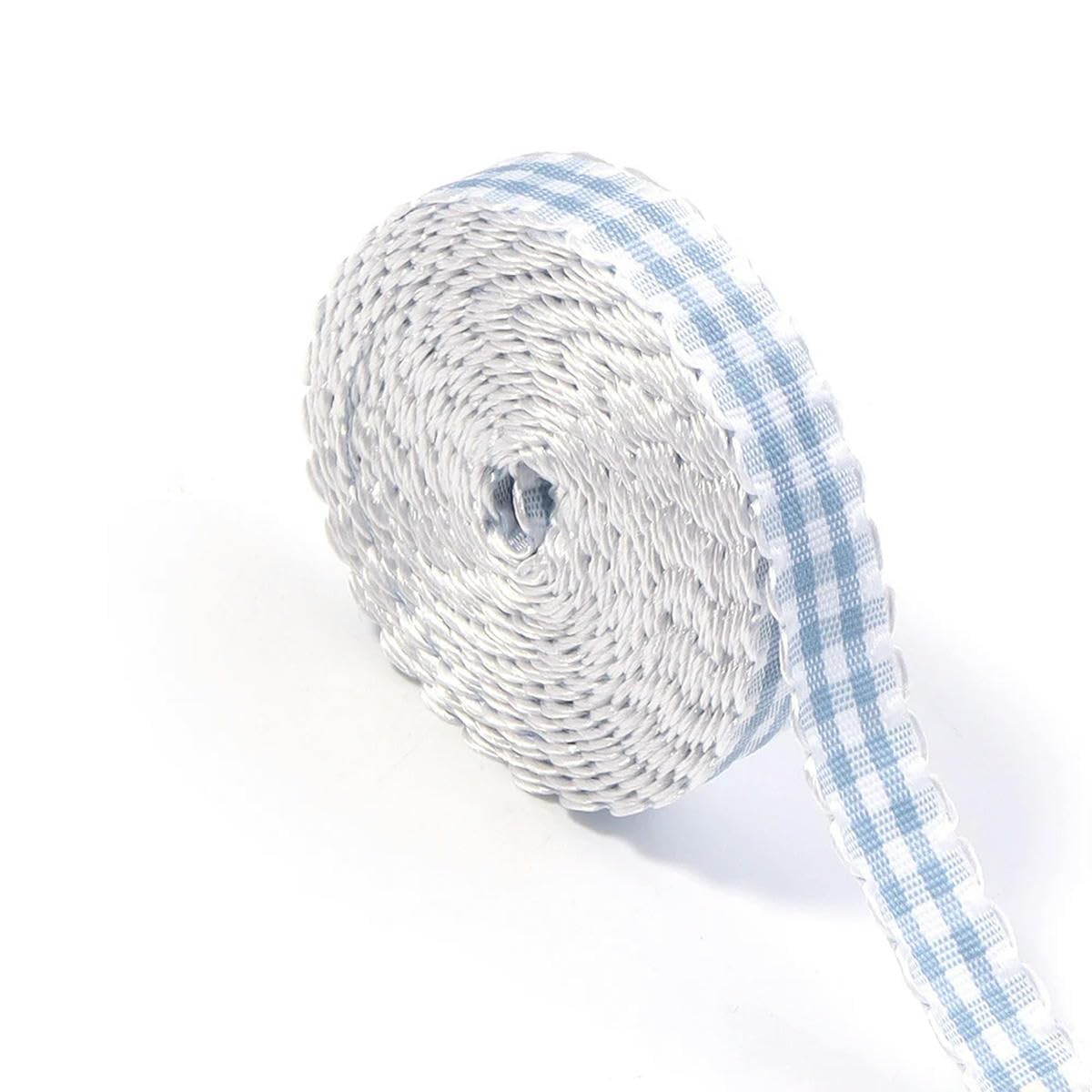 CIVIOOH 5Yards 10mm Plaid Cotton Ribbon Wedding Decoration DIY Sewing Fabric Handmade Bow Ribbons Gift Packaging