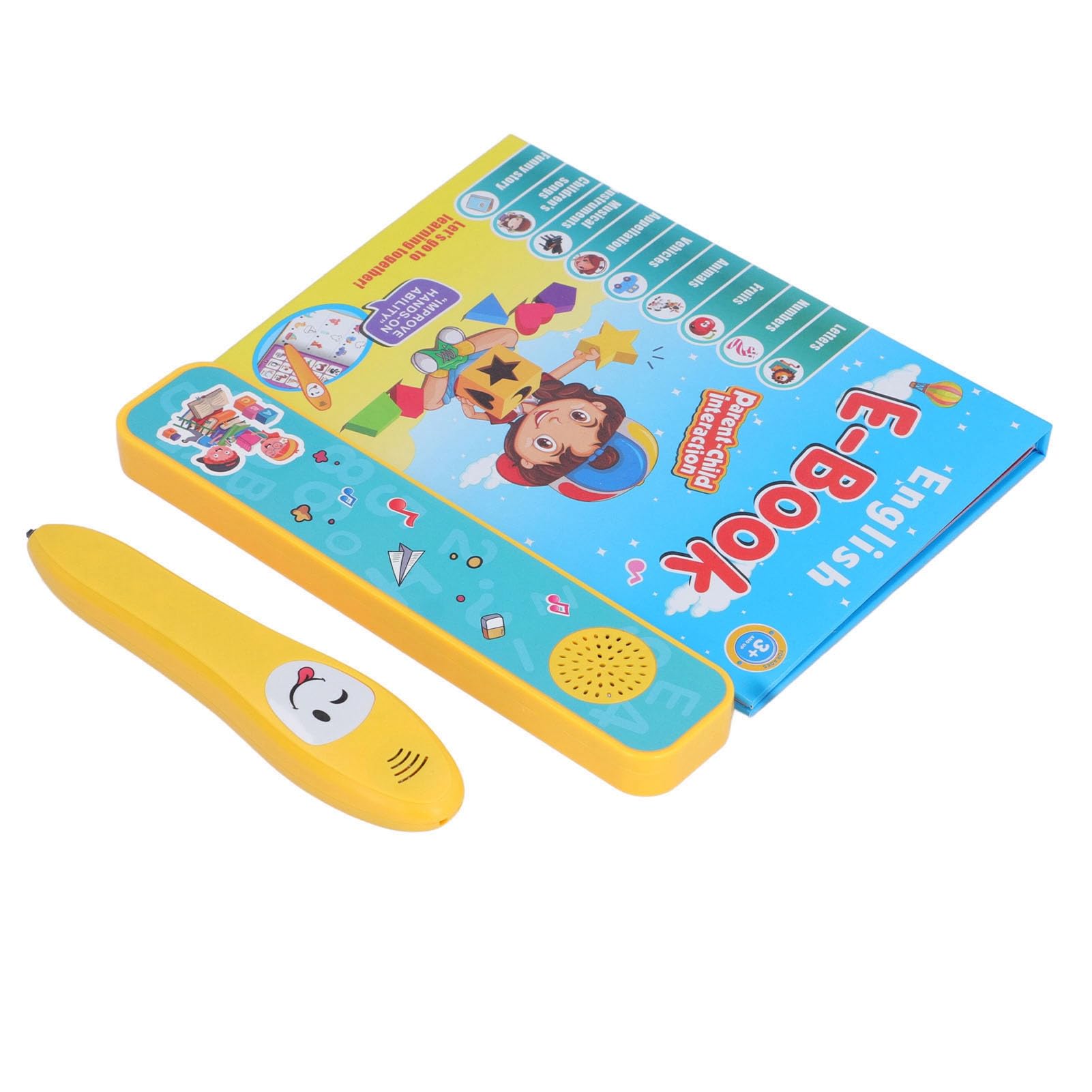 Libro Parlante per Apprendimento Elettronico Libro Sonoro Interattivo Educativo per Bambini Dai 3 Ai 6 Anni Materiale ABS 1 unità