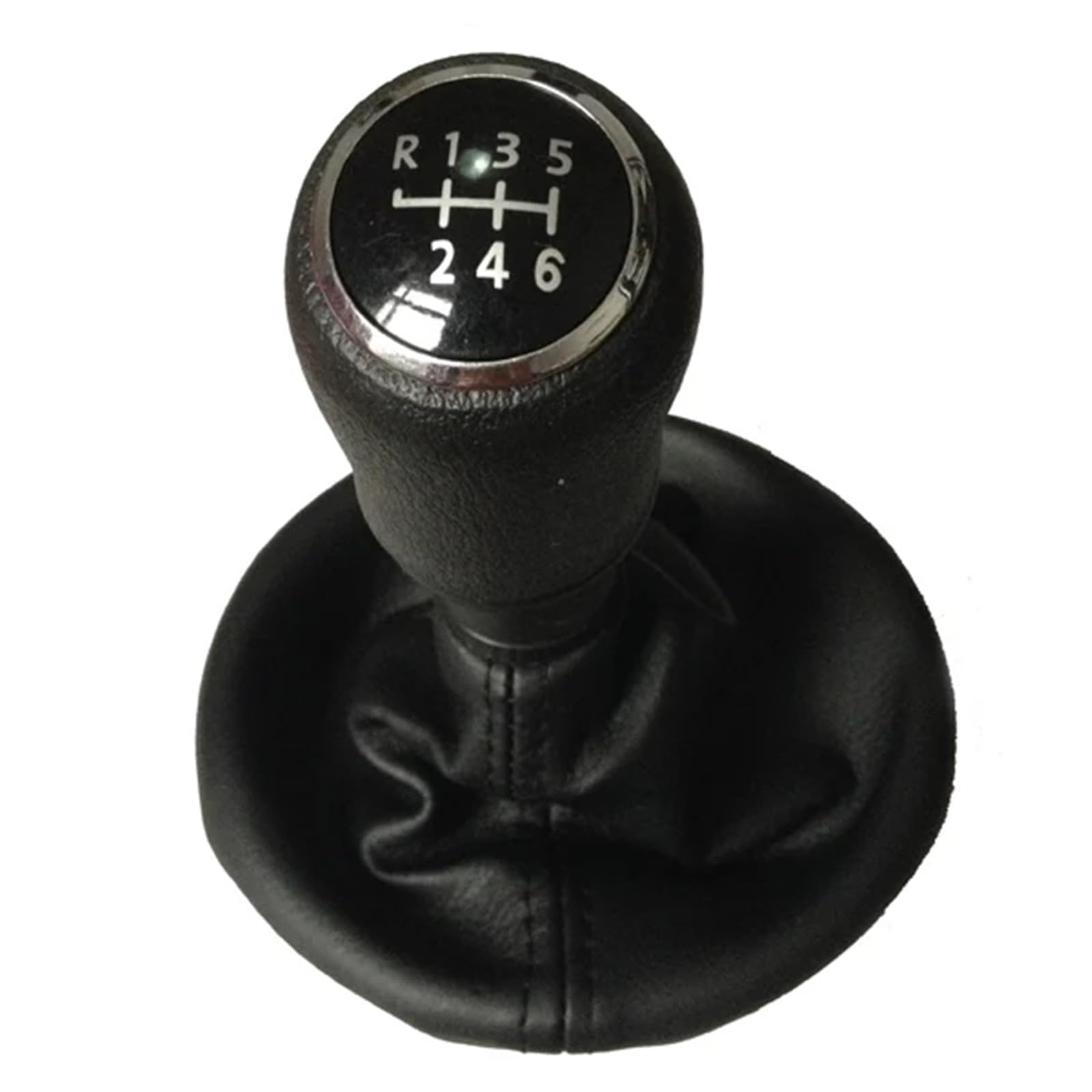 GRDDPLTU Gear Shift Knob 5 Gear 6 Speed Car Styling Shift Gear Knobs with Boot Compatible with VW for Transporter T5 T6 5 6 MKV MKVI 2003 2004 2005-2011(6speed)