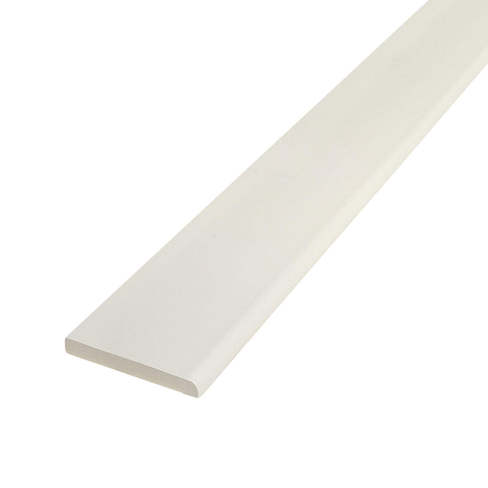 Pencil Round uPVC Architrave Trim (5m) - 65mm, White Ash