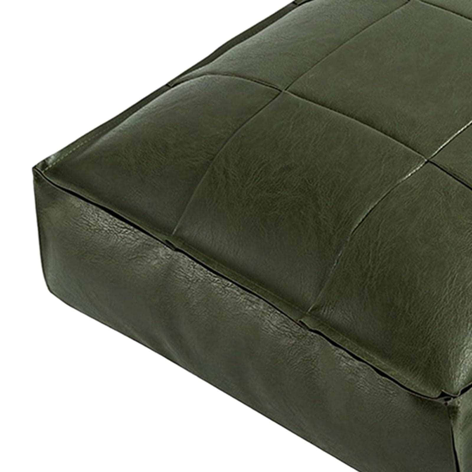 Soft PU Leather Moroccan Pouf Handmade Ottoman Foot Rest for Kids Under Desk Green | Home & Garden | Furniture | Ottomans, Footstools & Poufs-image-20