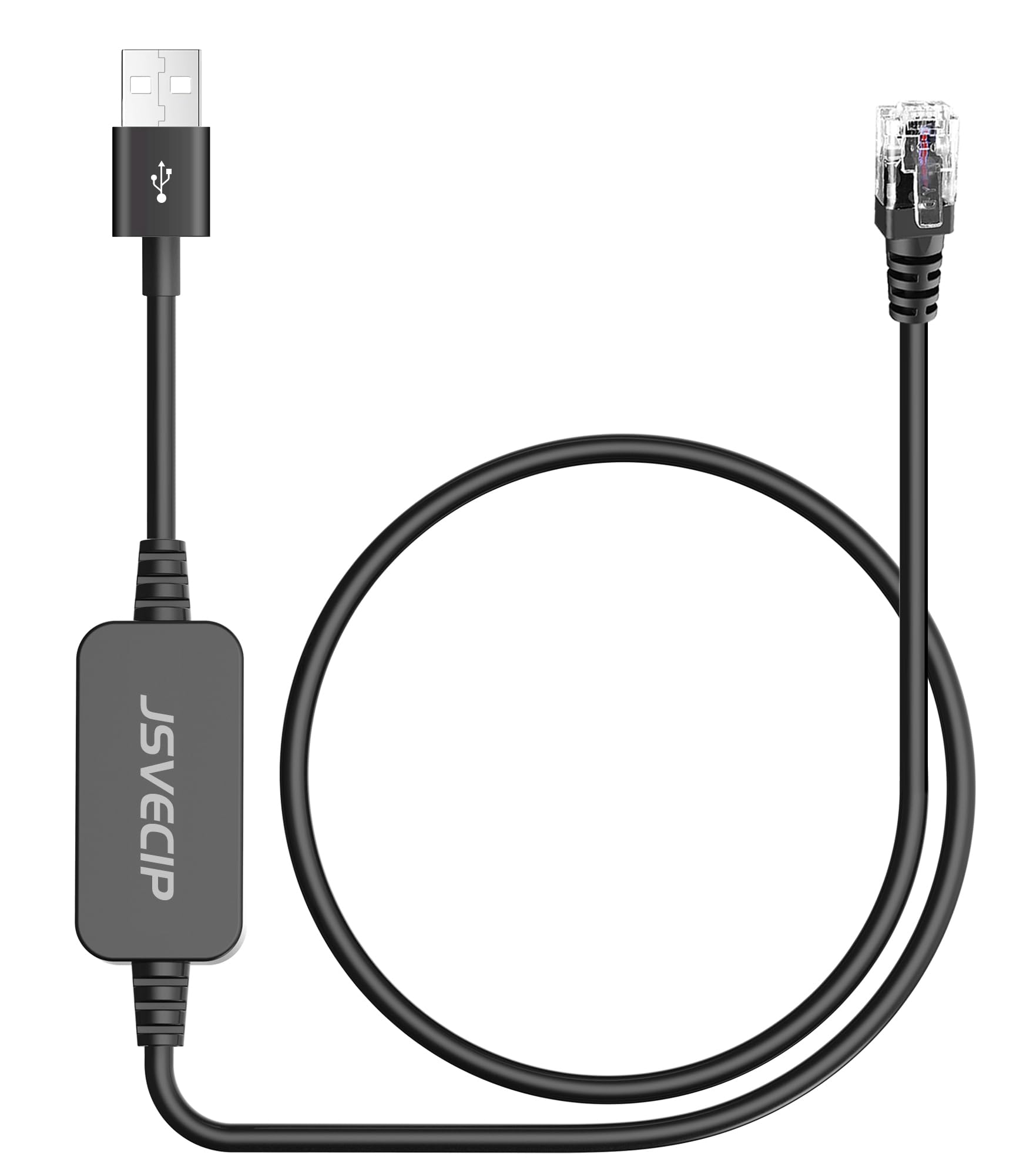 Jsvecip Radar Detector Cable,USB to RJ11 Plug Cable Compatible with Uniden R3 R7 R1 Radar Detector,Escort 360, Passport 9500i/7500S/8500/7500/6800,5V/12V Car Lighter Adapter Cable