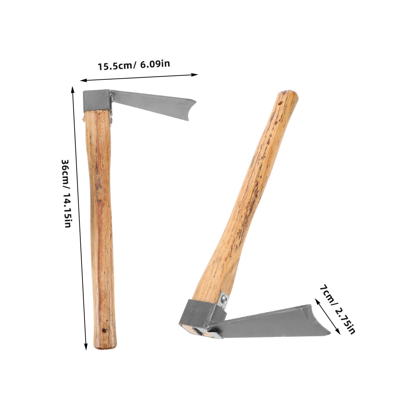 VICASKY Garden Digging Hoe with Wooden Handle Ergonomic Design for Easy Weeding and Planting Garden Tool for Lawn Maintenance Cultivator Hoe