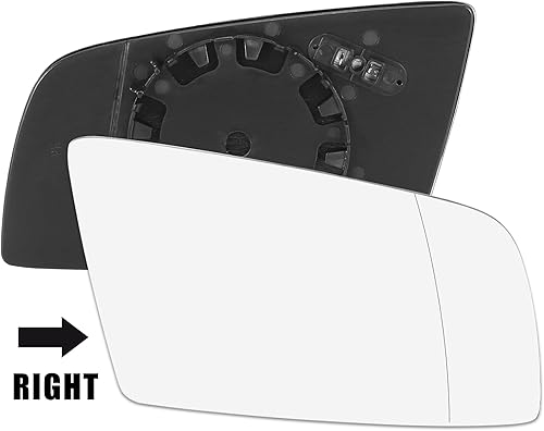 Miniatura 2 de X AUTOHAUX Espejo retrovisor de automóvil de repuesto de vidrio con placa trasera calefactada lado derecho del pasajero para BMW 550i 525i 528i
