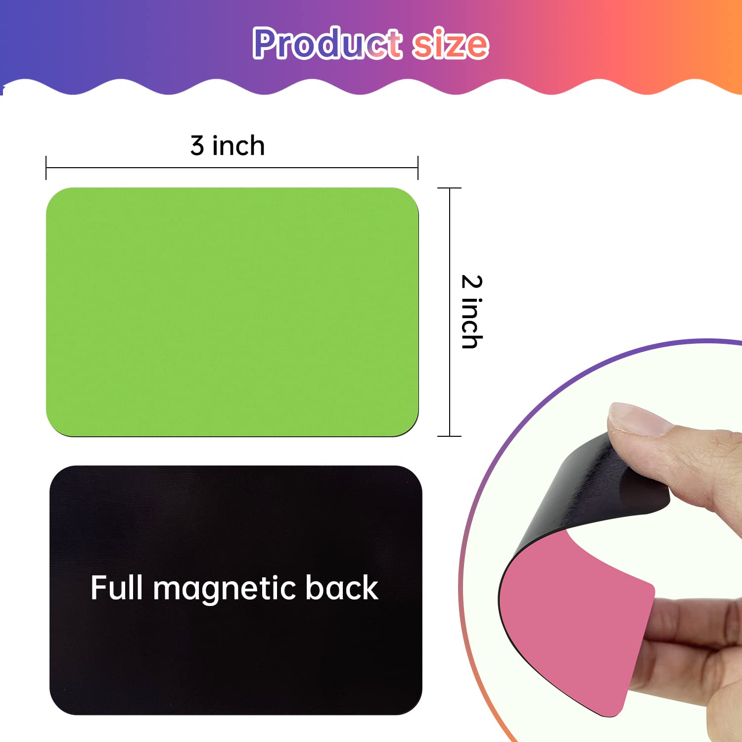 Calamite Cancellabili Per Frigorifero - Confezione Da 24 Etichette Magnetiche 7.5x5cm, Con Panno Per Pulire - Foto 11