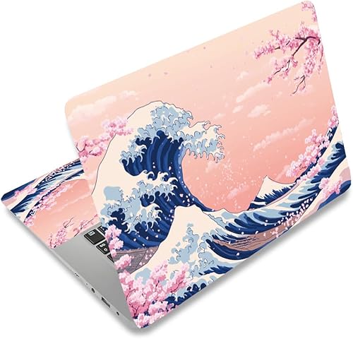 Miniatura 21 de PLIGREAT Calcomanías de vinilo reutilizables para portátil de radio vintage, calcomanías de vinilo para PC, portátiles, cubierta de teclado, Radio