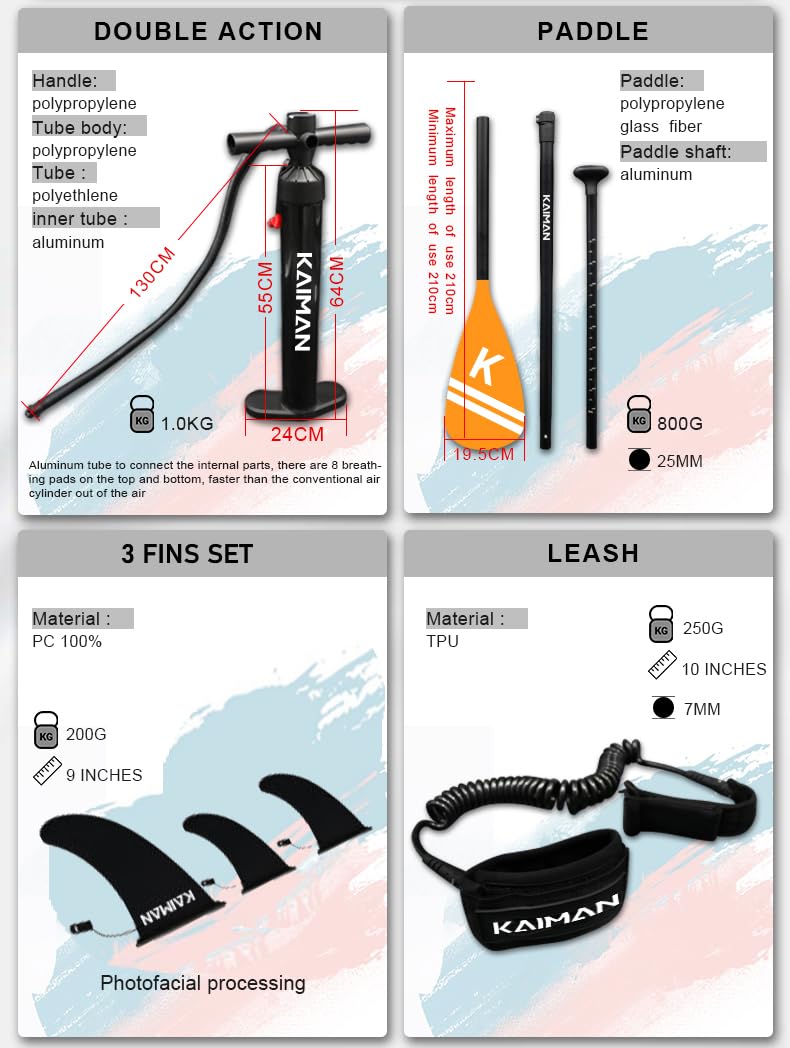 KAIMAN STAND UP PADDLE BOARD TOURING MODELLO FANTASY 11'6'' ARANCIO