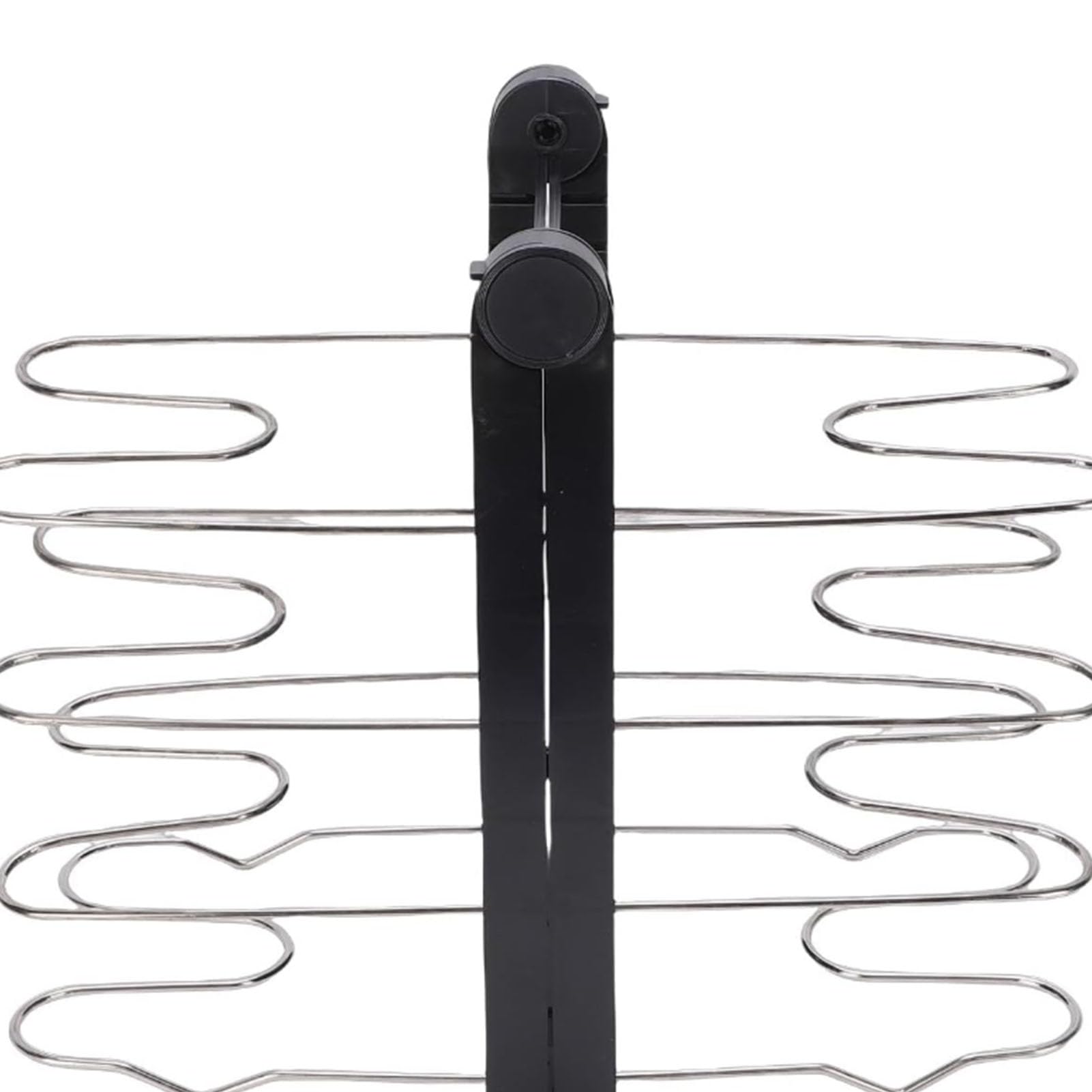 banapoy Organizador de Ollas y Sartenes Debajo del Gabinete, Estante Plegable para Almacenamiento de Ollas y Sartenes con 8 Divisores Ajustables de Acero Inoxidable, Estante para Tapas de para (BLACK)