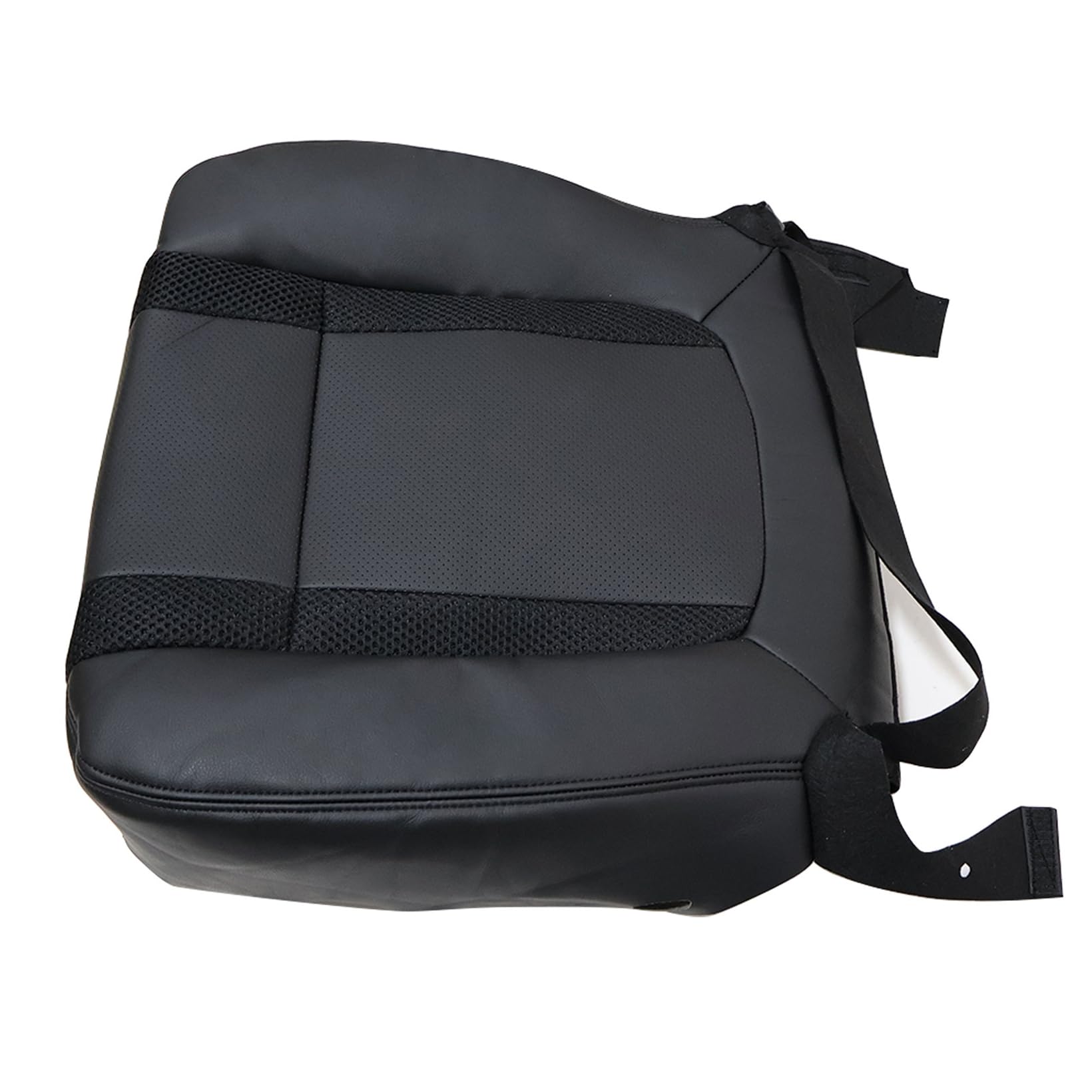 NLQR Front Driver Bottom Replacement Perforated Seat Cover Charcoal Black Microfiber Leather Compatible with Ford F150 SVT 2010 2011 2012 2013 2014