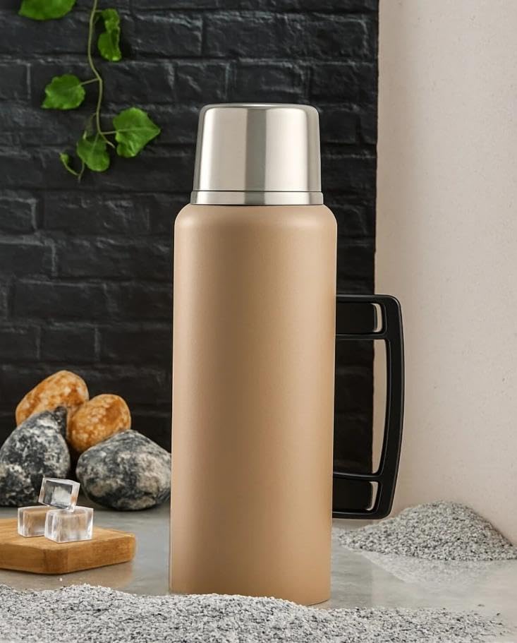 Cooker 1,5 Litre Kulplu Çelik Termos CKR-2085 Bej