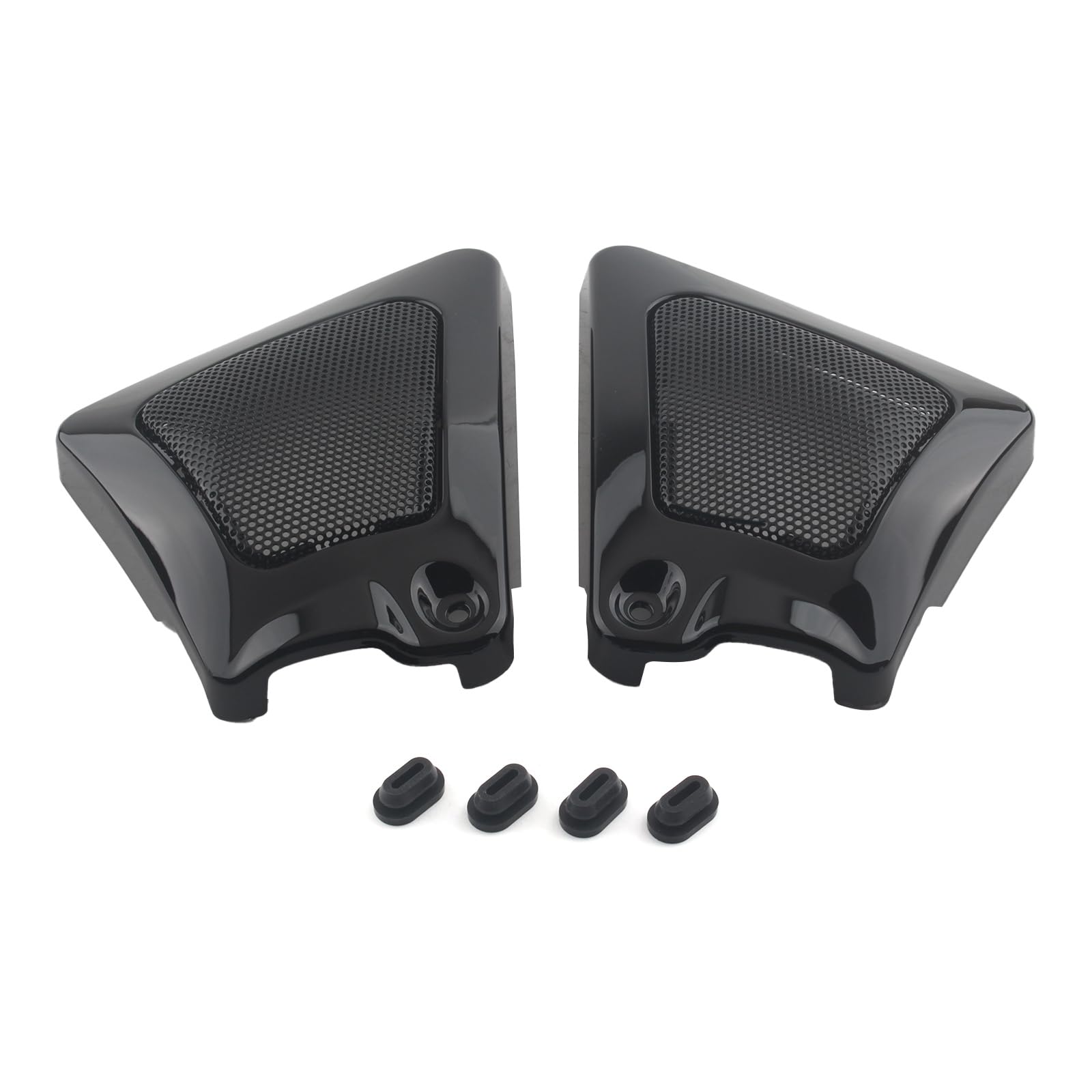 2 protectores de tapa lateral izquierda y derecha para marco de caja de aire negro para Harley V-Rod VRSCA VRSCB 2002-2006
