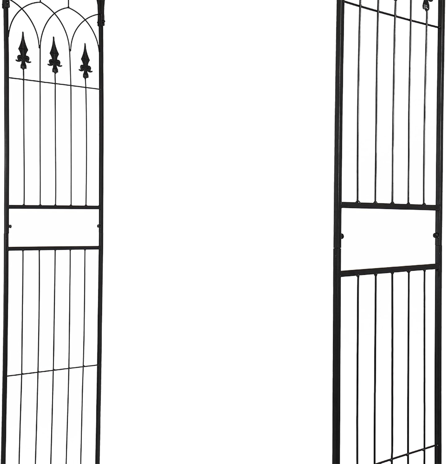 BILEK 85" H×60" W Metal Garden Arch Wedding Backdrop Stand Arch Arbor w/Beautiful Decoration Patterns Trellis Wall, Easy to Assemble, Ideal Choice for Climbing Plants, Wedding,Outdoor Patio Décor