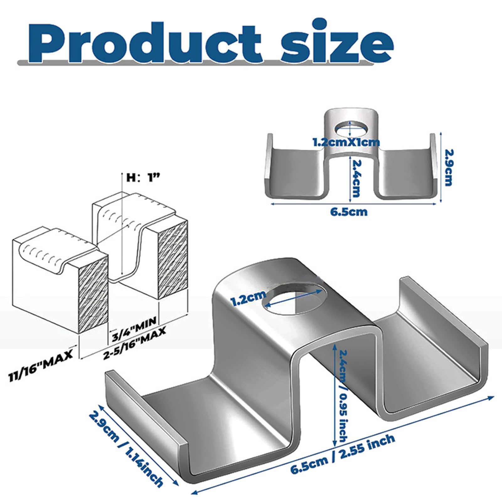 Fijación de rejilla multiusos de metal galvanizado, durabilidad, elemento de fijación inoxidable para construcción y proyectos, rejilla metálica multiusos